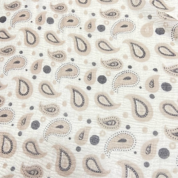 OVERSIZED Paisley Print Scarf With Fringe - Picture 5 of 5